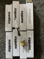 Sunlight Item 01506. Petite Chandelier Flicker Flame Bulb Clear 3 W 8ct Lot.