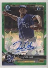 2018 Bowman Chrome HTA Green Atomic Refractor 72/99 Trevor Oaks Auto 4l3