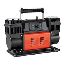 Uimoso 12V Dual-Cylinder Heavy-duty Air Compressor 10.6CFM Auto-Stop Function