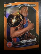 2024-25 Panini Prizm Black #293 Isiah Thomas Orange Prizms #/49 SN