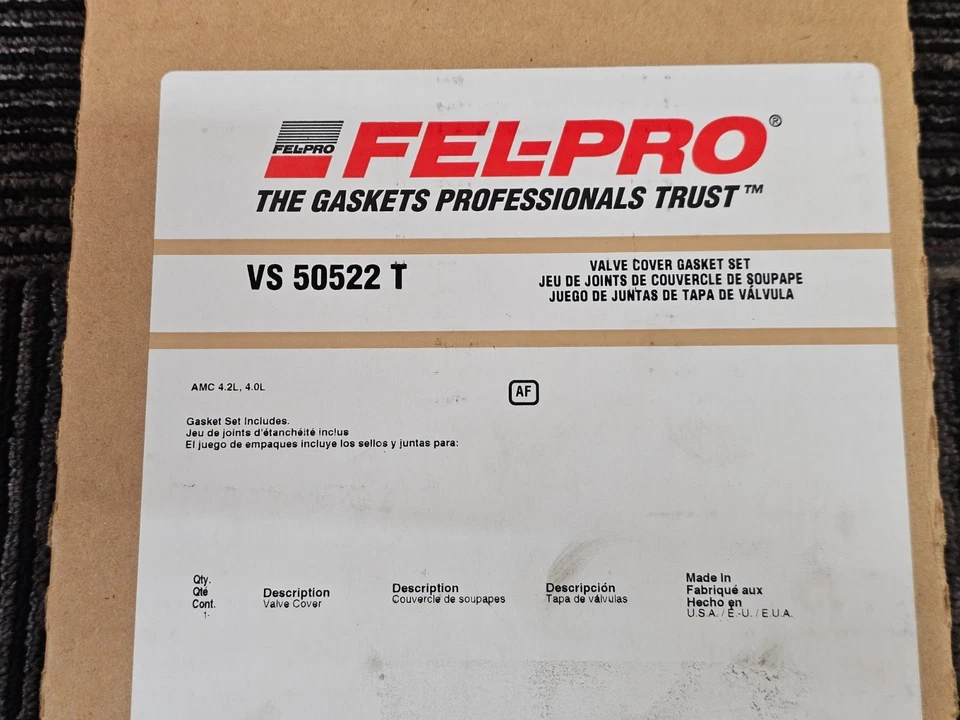 Junta de cubierta de válvula de motor Fel-Pro VS 50522 T para Jeep Grand Wagoneer 1986-1986 Foto 2 de 4