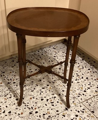 Vintage Bamboo Style Side  Mahagony Side Table. 