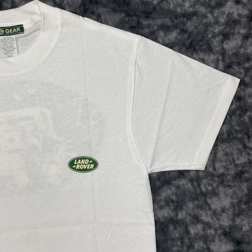 Vintage Land Rover Defender TShirt Uomo Taglia S Bianca Abbigliamento Ufficiale USA - Foto 6 di 11