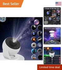 HD Galaxy Star Projector 13 Modes with Adjustable Focus for Perfect Night Decor