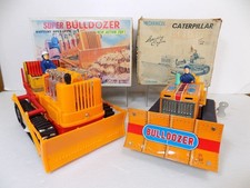 Horikawa Operated Bulldozer Tin Toy Working Vintage Japan w/Box