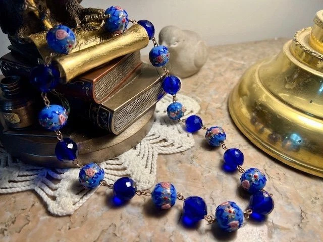 Pendentif En Verre Ancien Murano - Multicolore, Artisanal, Occasion, Bijou Vintage