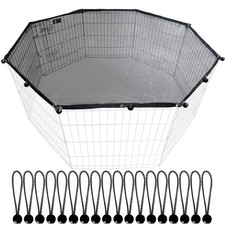 Universal Octagonal Dog Playpen Top Cover - Shade  Security for Pets