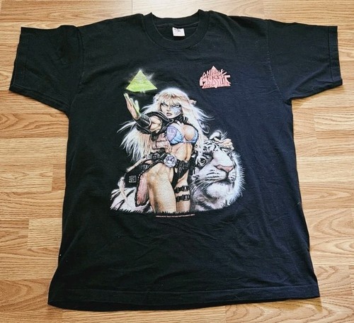 Vintage 90s Animal Mystic Dark One Sirious Comic Book Art T Shirt XL - Picture 2 of 13