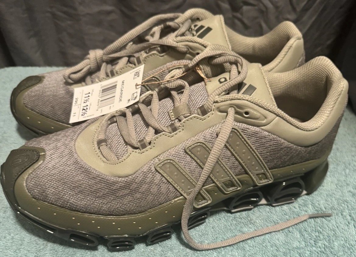adidas Megaride Olive Strata Men\'s Size 9.5 IH0970 New adidas Megaride Running Shoes Olive Silver Pebble Green  main image 4