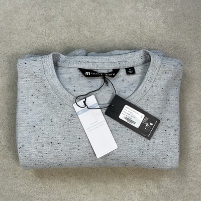 Travis Mathew Cloud Waffle Crew Mens XL Long Sleeve Shirt Pullover Heather Gray