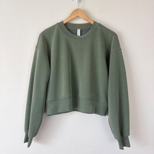 Lululemon AirRelax Crewneck Pullover Sage Green Cropped Sweatshirt Size 2