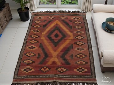 185x115 cm orient Teppich Afghan sari-pul Nomaden kelim kilim rug carpet No: 9