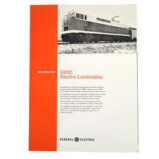1972 General Electric Locomotive E60C Brochure Sales Transportation GE Specs