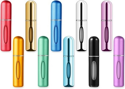 10 Pack 5ml Refillable Perfume Atomizer Travel Spray Bottles Portable Leak Proof