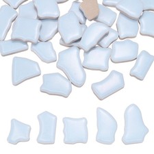 250g/0.55LB 0.79"-1.57" Irregular Ceramics Mosaic Tiles Grey Blue