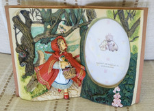 Vintage Little Red Riding Hood Photo Frame Picture 3D Story Book Resin 2000