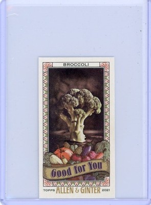 2021 Topps Allen & Ginter Good For You Broccoli Vegetable Mini Insert #GFY-3