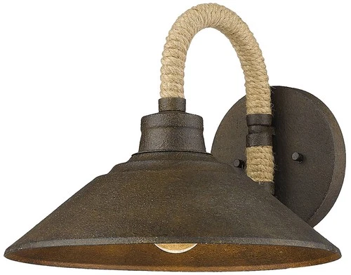 Journey 9 3/4" High Dark Rust and Rope Wall Sconce - Picture 2 of 6