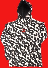 Boys Puma Black  White Long Sleeve Hoodie Pullover Sizes 14/16  18/20