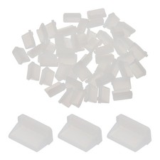 50pcs USB Type A Port Plugs Covers Caps Silicone Anti Dust Protector, Clear