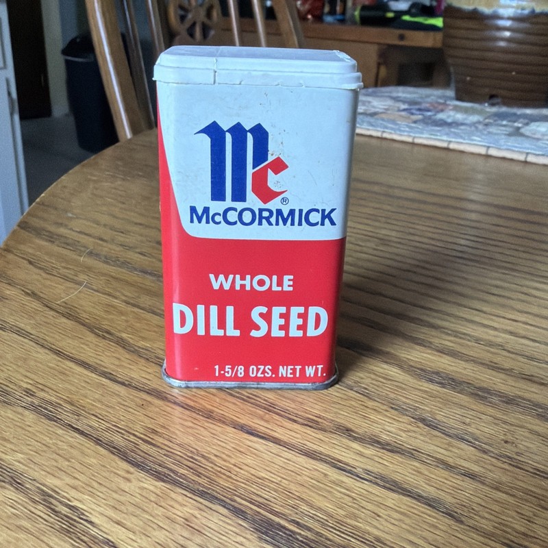 Vintage McCormick Tin Whole Dill Seed-not Empty