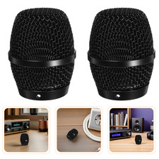 2 Pcs Replacement Mesh Grille For Handheld Mic Metal Microphone Grill