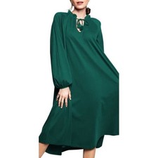 Petite Plume Garbo Luxe Pima Cotton Nightgown in Evergreen Large