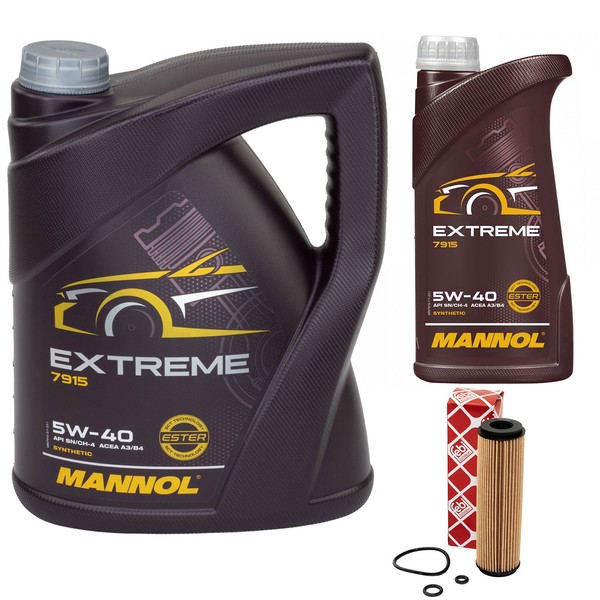 MotoröL Set Mannol 5W-40 API SN/CH-4 6 Liter + ÖLfilter FüR Mercedes C-Klasse-image