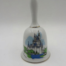 Vintage Walt Disney World Productions Porcelain Hand Bell Cinderella Castle