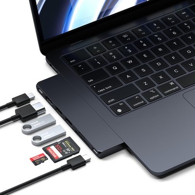 Satechi 7 in 1 USB C Hub Multiport Adapter Pro Slim, USB C Dongle, 100W Charg...