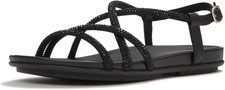 Women'S Gracie Crystal Back-Strap Sandals - Lightweight Leather Strappy Flats W/