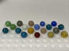 421 Lot Of 19 Vintage Champion Swirl Marbles 