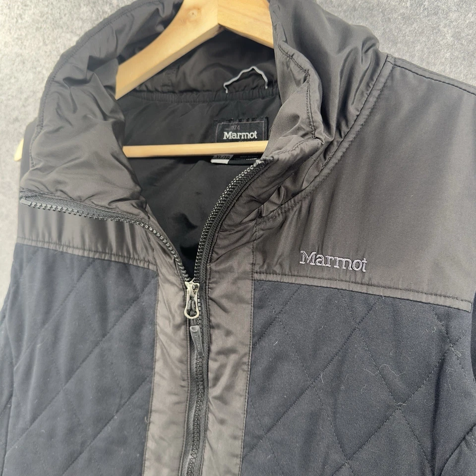 Chaleco acolchado Marmot Abigail para mujer XL negro bolsillos con cremallera completa Foto 3 de 4