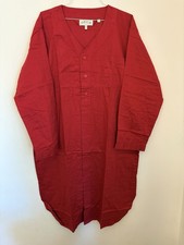Vintage ORVIS Nightshirt Men  s XL Red Flannel Pocket Loungewear Sleep Shirt