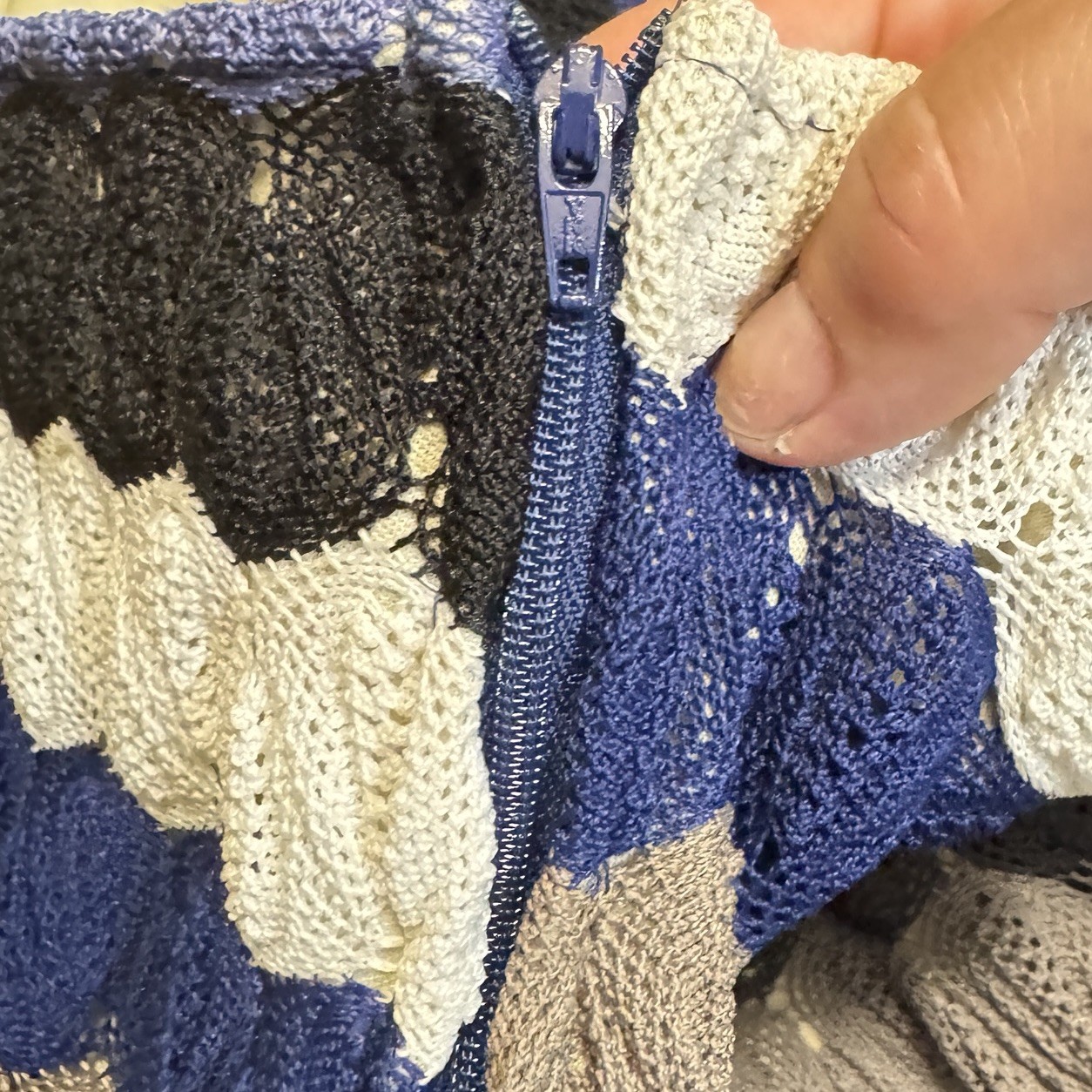 VaVa Joy HaN Retro Festival Pants Crochet Knit Lined Multicolor Women’s Large