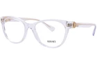 Versace VE3330 148 Eyeglasses Frame Women's Crystal Clear Full Rim Cat Eye 55mm