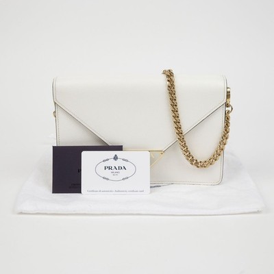 Prada Triangle Logo Chain Shoulder Crossbody Bag 148277970