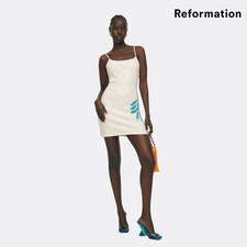 Reformation Mariana Neat Dress Bleach Kelp – Ibiza Collection – Size M – NWT