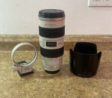 Canon EF 70-200mm F/2.8 L IS USM Lens w/ Tripod Mount Ring B (W) & ET-86 Hood