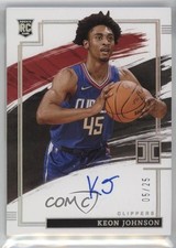 2021-22 Panini Impeccable Rookie Holo Silver 5/25 Keon Johnson #RA-KEO Auto 1hm6