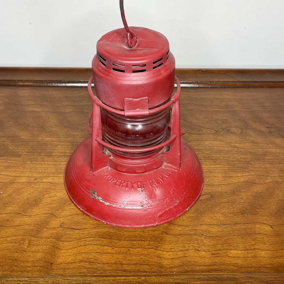 Linterna Dietz Traffic Gard No. 40 Red Globe Syracuse NY EE. UU. De colección Foto 2 de 4