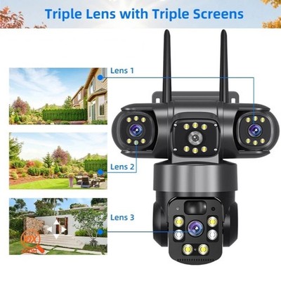 Solar Battery Powered Wireless WiFi Home Security Camera System Outdoor Pan/Tilt