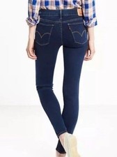 LEVI's 710 Super Skinny Jeans Women's W28/L30 Faded Whiskers Zip Fly Stretch