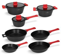 Zwieger Kochtopfset Pfannenset 10-Tlg Greblon Antihaft Induktion Backofen