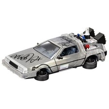 Michael J. Fox Christopher Lloyd Autographed Back to the Future 1:24 DeLorean Ca