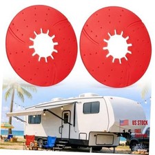 2 Pack 5th Wheel Hitch Lube Plate, Red - RV Camper Trailer Fifth 10 Inch red