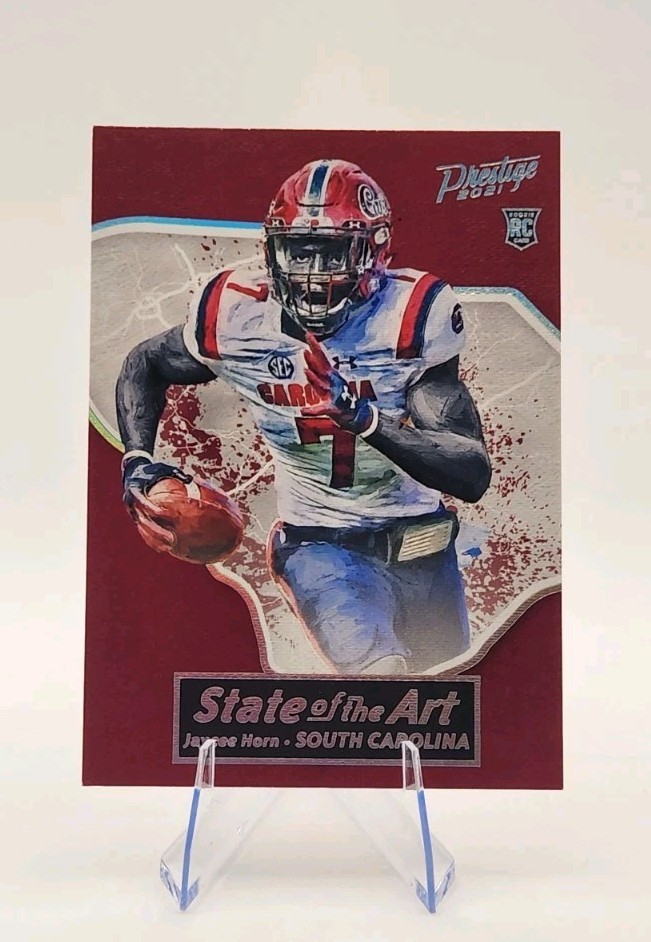 Jaycee Horn 2021 Prestige State of the Art Rookie Case Hit SSP #8 RC Carolina