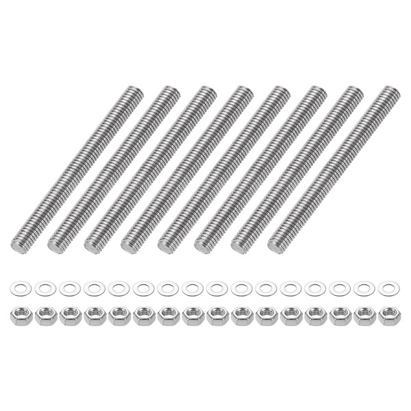 8Stk Vollgewindestange M5 X 50Mm 201 Edelstahl Rechtsgewinde Stangen-image