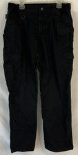 5.11 Tactical Series Cargo Pants Womens Sz 10 Black Pockets Rip Stop J905