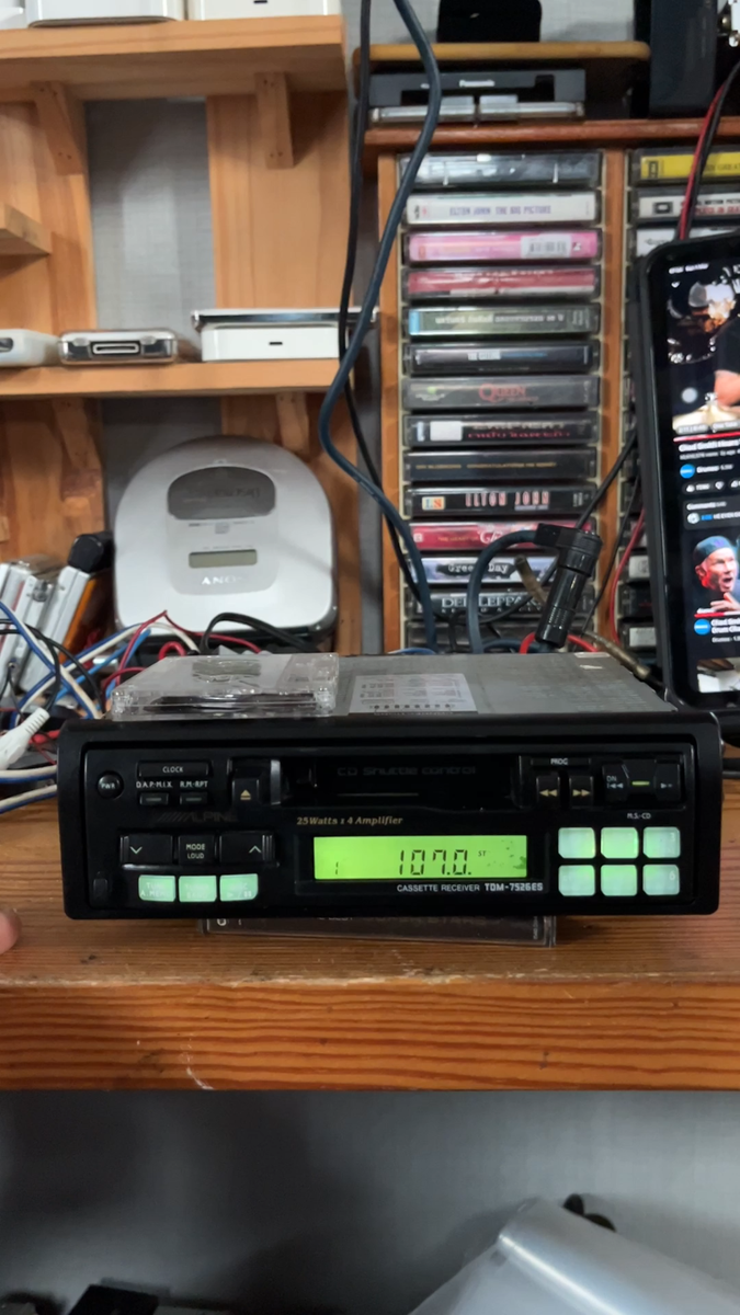 Alpine TDM-7526ES. Cassette/Fm108/Bluetooth player. | eBay